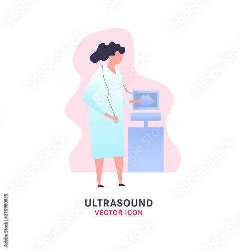 Flat ultrasound image