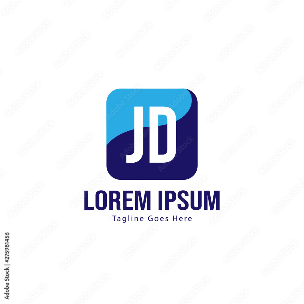 Initial JD logo template with modern frame. Minimalist JD letter logo vector illustration Initial JD logo template with modern frame. Minimalist JD letter logo vector illustration