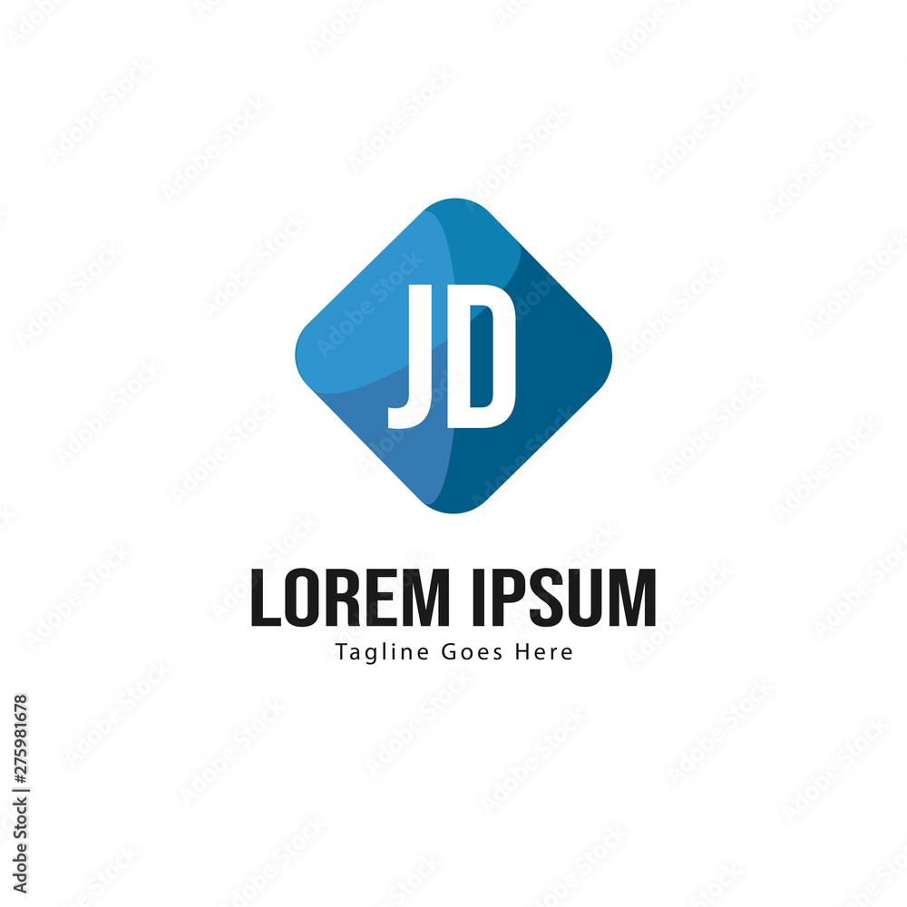 Initial JD logo template with modern frame. Minimalist JD letter logo vector illustration Initial JD logo template with modern frame. Minimalist JD letter logo vector illustration