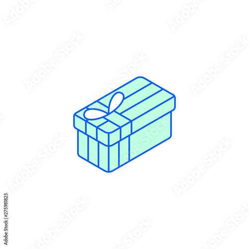 Modern Gift Icons Isometric 3d for electronic commerce store all company shopping business internet with high end look