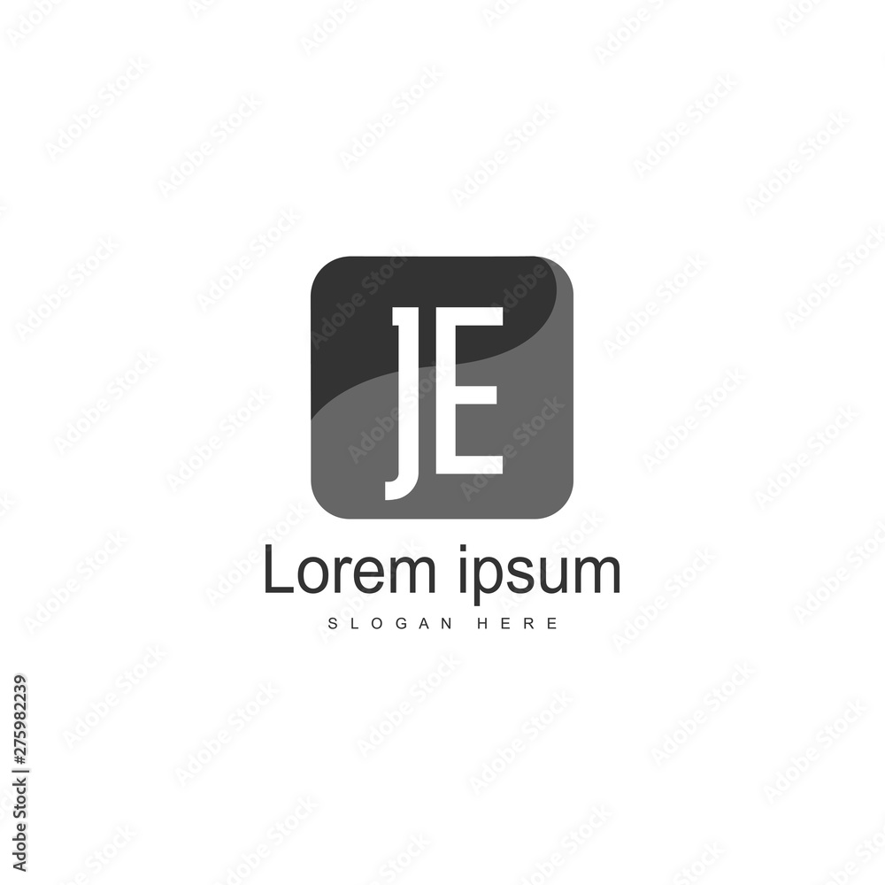 Initial JE logo template with modern frame. Minimalist JE letter logo vector illustration Initial JE logo template with modern frame. Minimalist JE letter logo vector illustration