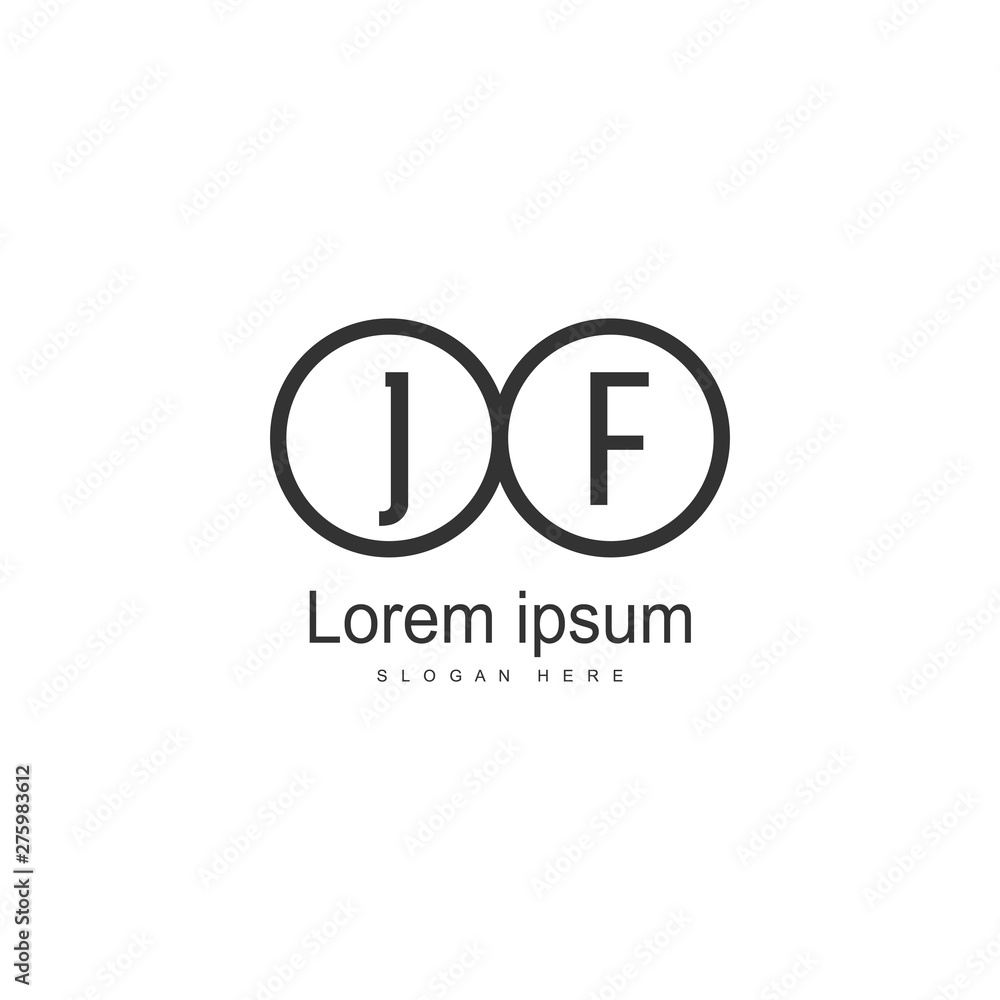 Initial JE logo template with modern frame. Minimalist JE letter logo vector illustration Initial JE logo template with modern frame. Minimalist JE letter logo vector illustration
