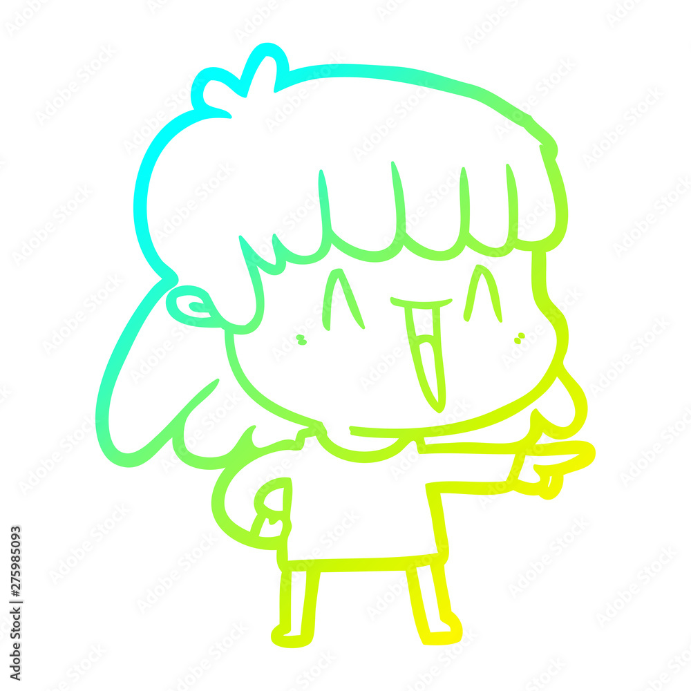 cold gradient line drawing cartoon woman cold gradient line drawing cartoon woman