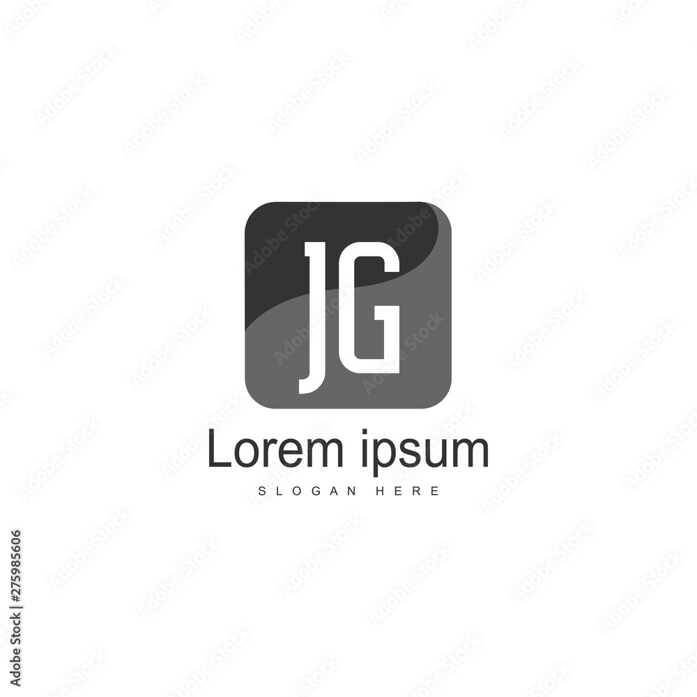Initial JG logo template with modern frame. Minimalist JG letter logo vector illustration Initial JG logo template with modern frame. Minimalist JG letter logo vector illustration