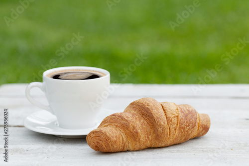 Coffee and croissant