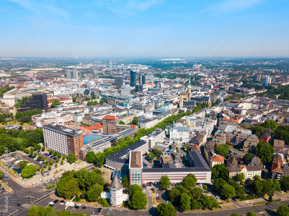 Dortmund city centre aerial view