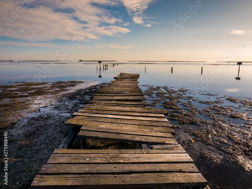 Sunset at the Alfacs beach (Tarragona, Costa Dorada, Catalonia, Spaim) photo