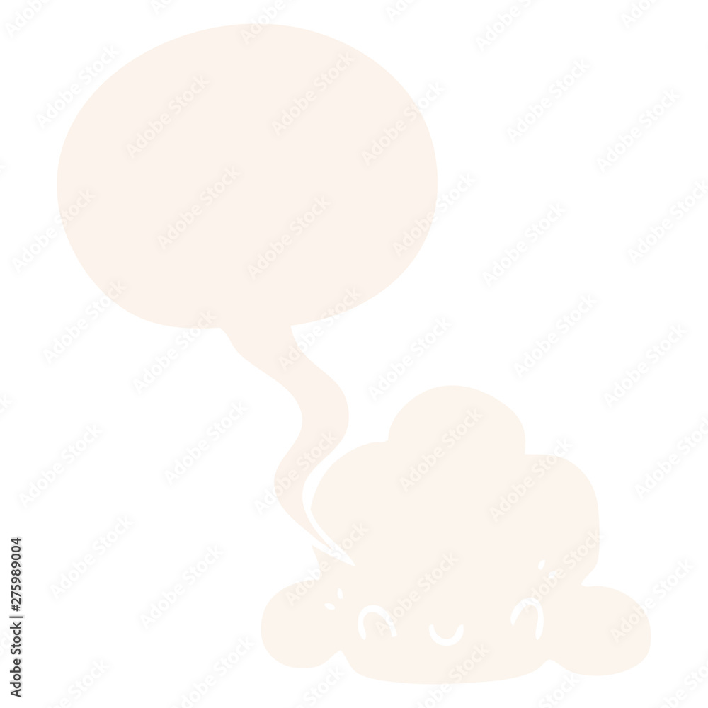 cartoon cloud and speech bubble in retro style cartoon cloud and speech bubble in retro style