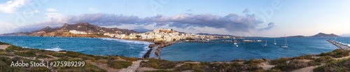 Fototapeta Naklejka Na Ścianę i Meble -  View on Naxos from the Portara in the Aegean in Greece