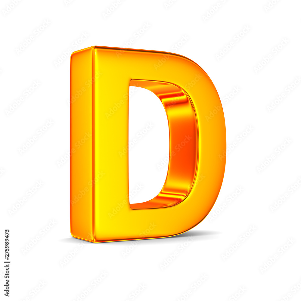 Character D on white background. Isolated 3D illustration Character D on white background. Isolated 3D illustration