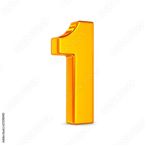 Number one on white backgro...
