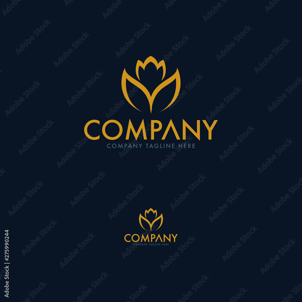 Creative Tulip and Floral Logo Template Creative Tulip and Floral Logo Template