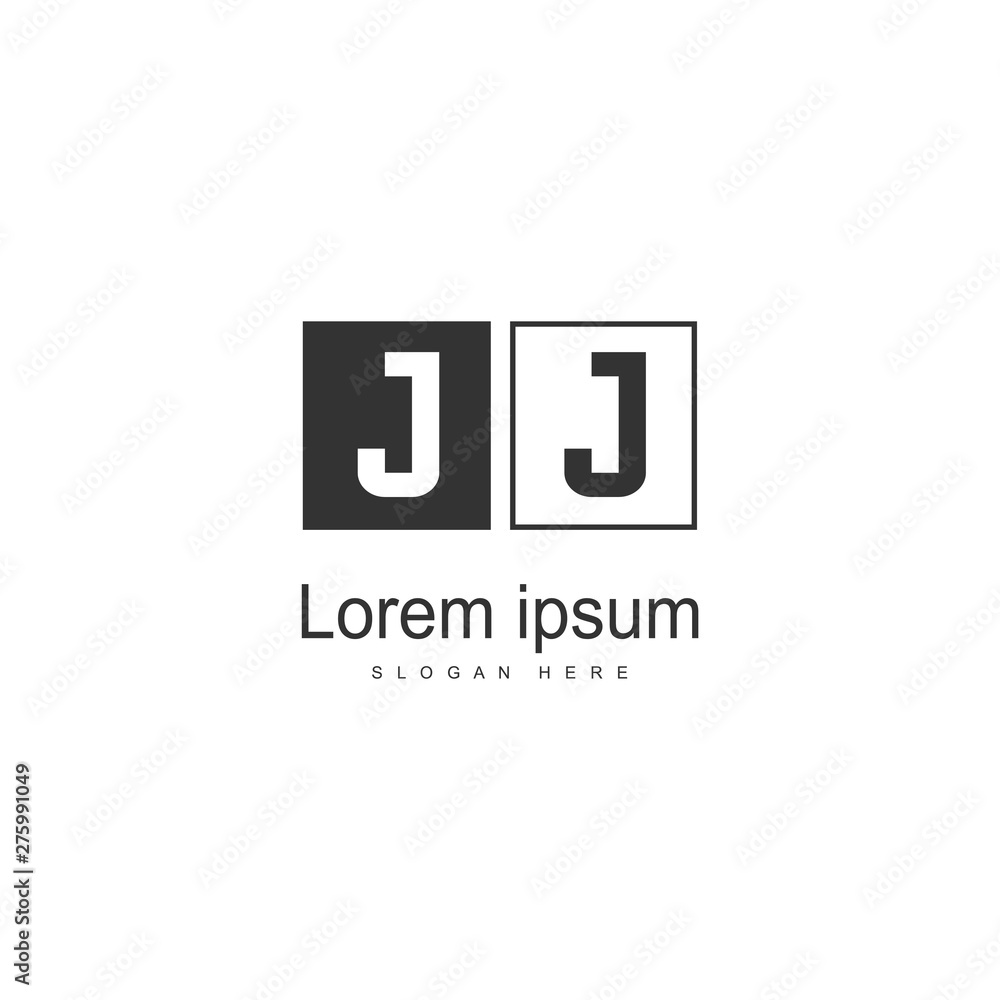 Initial JJ logo template with modern frame. Minimalist JJ letter logo vector illustration Initial JJ logo template with modern frame. Minimalist JJ letter logo vector illustration
