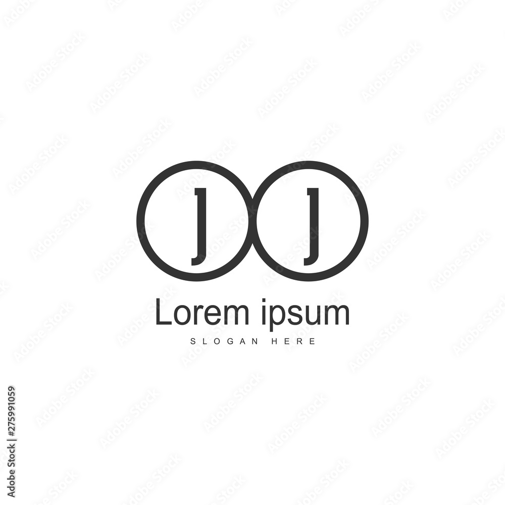 Initial JJ logo template with modern frame. Minimalist JJ letter logo vector illustration Initial JJ logo template with modern frame. Minimalist JJ letter logo vector illustration