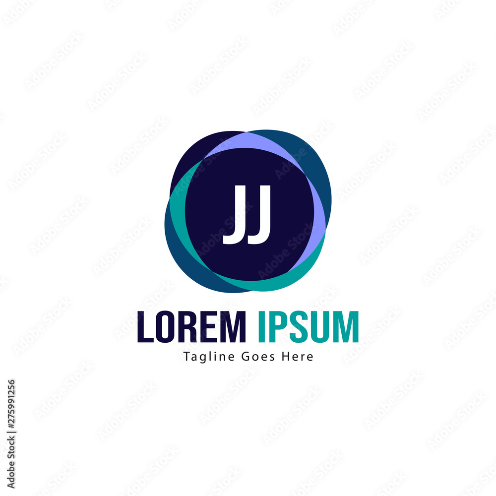 Initial JJ logo template with modern frame. Minimalist JJ letter logo vector illustration Initial JJ logo template with modern frame. Minimalist JJ letter logo vector illustration