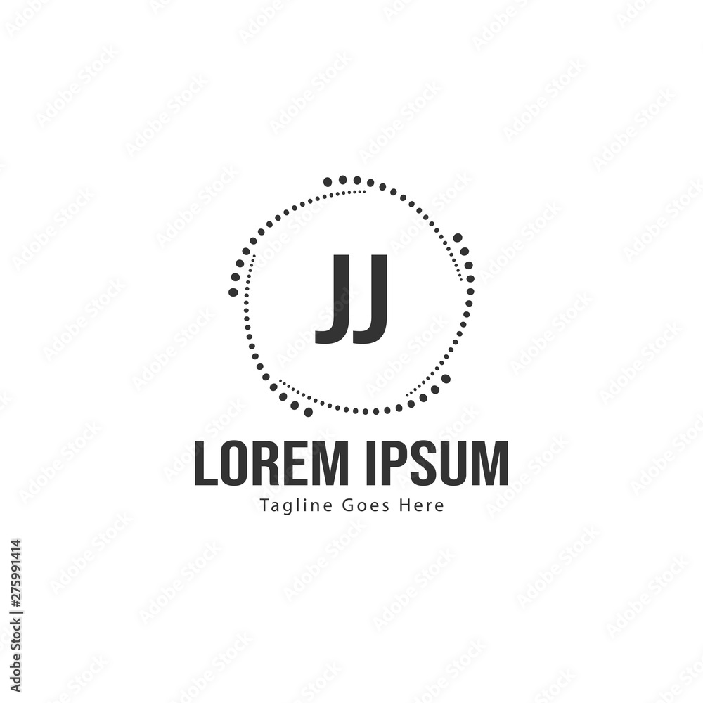 Initial JJ logo template with modern frame. Minimalist JJ letter logo vector illustration Initial JJ logo template with modern frame. Minimalist JJ letter logo vector illustration