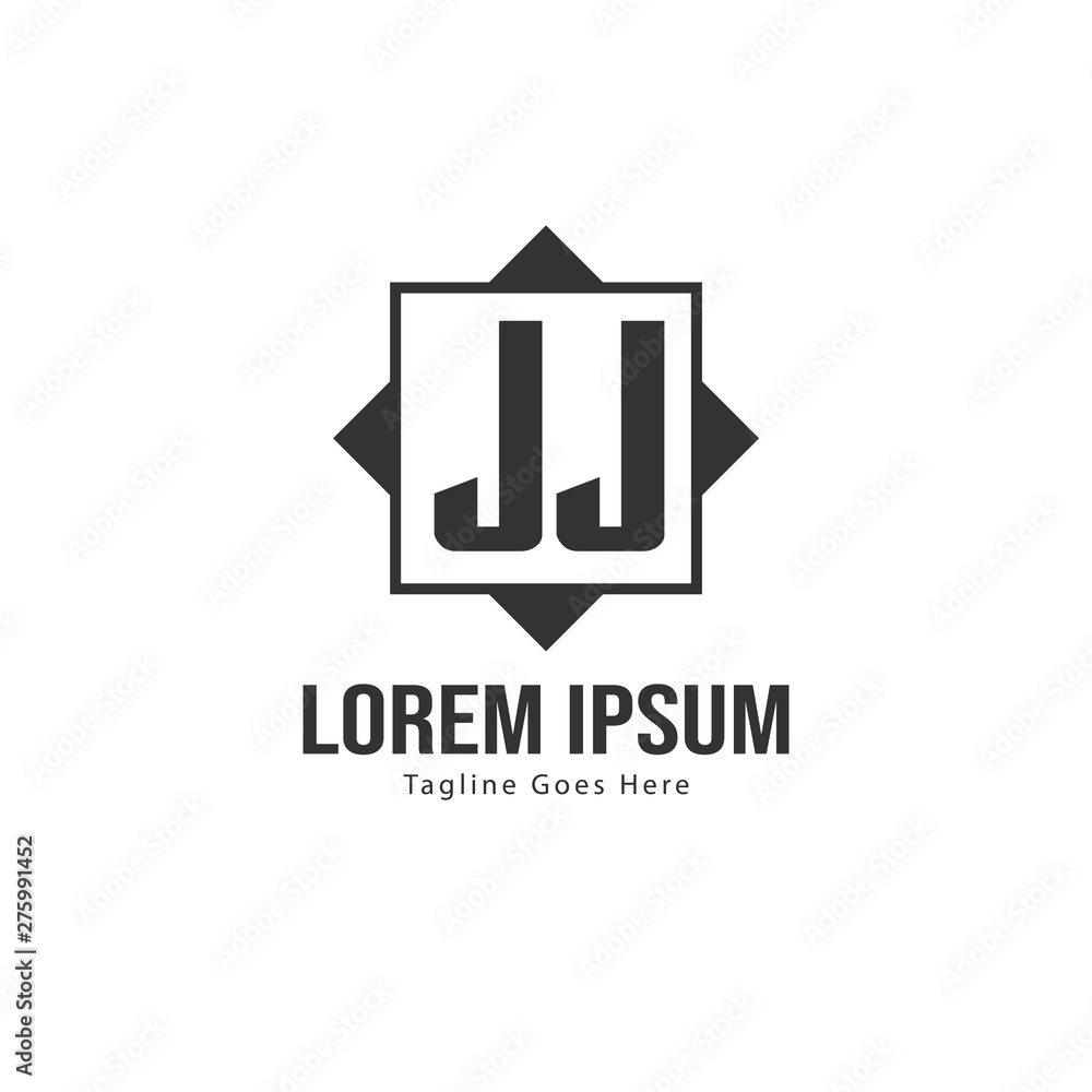 Initial JJ logo template with modern frame. Minimalist JJ letter logo vector illustration Initial JJ logo template with modern frame. Minimalist JJ letter logo vector illustration