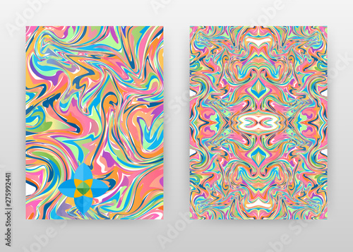 Colorful marble painting drawing art business design for annual report, brochure, flyer, poster. Colored marble background vector illustration for flyer, leaflet, poster. Abstract A4 brochure template