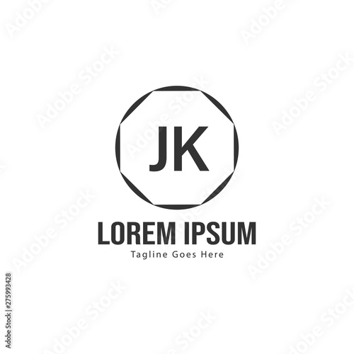 Free Download Initial JK logo template with modern frame. Minimalist JK letter logo vector illustration - GFXLoad