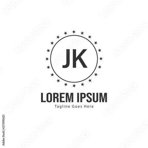 Free Download Initial JK logo template with modern frame. Minimalist JK letter logo vector illustration - GFXLoad