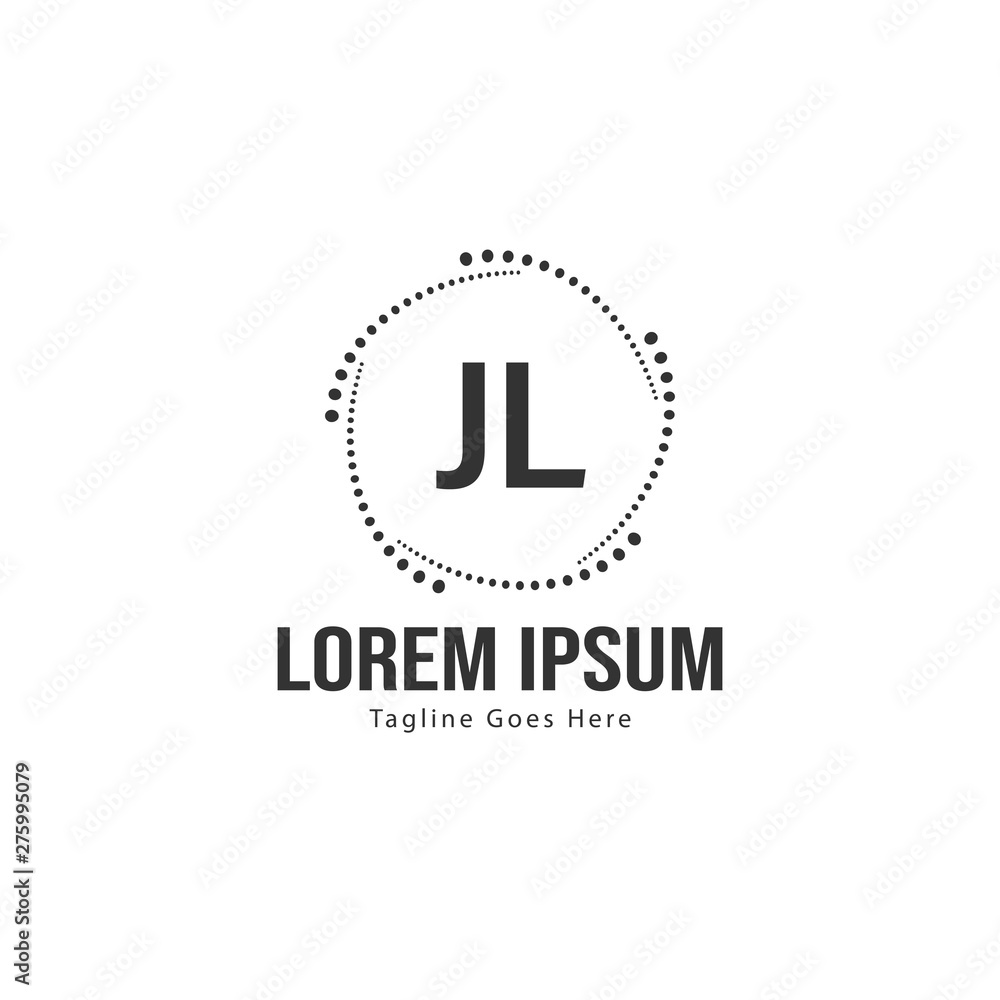 Initial JL logo template with modern frame. Minimalist JL letter logo vector illustration Initial JL logo template with modern frame. Minimalist JL letter logo vector illustration