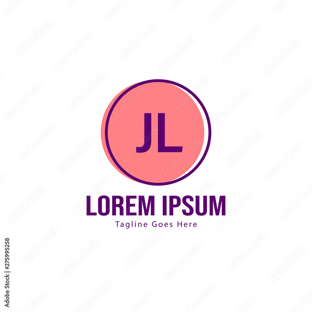 Initial JL logo template with modern frame. Minimalist JL letter logo vector illustration Initial JL logo template with modern frame. Minimalist JL letter logo vector illustration