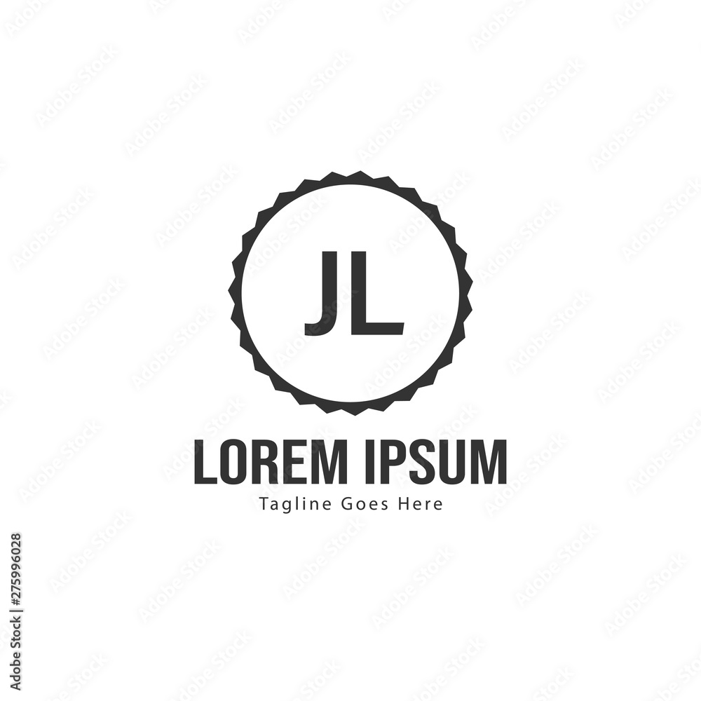 Initial JL logo template with modern frame. Minimalist JL letter logo vector illustration Initial JL logo template with modern frame. Minimalist JL letter logo vector illustration