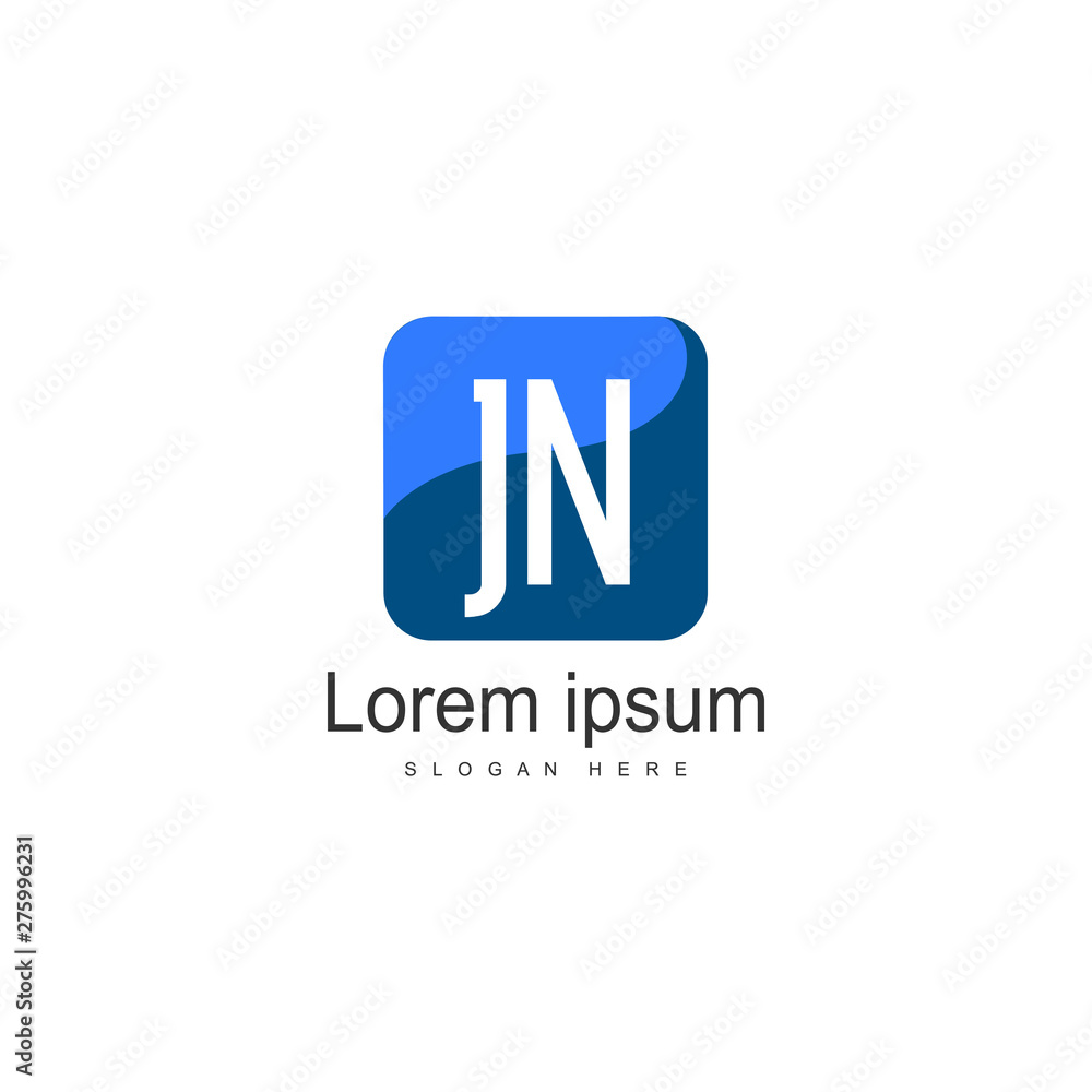 Initial JN logo template with modern frame. Minimalist JN letter logo vector illustration Initial JN logo template with modern frame. Minimalist JN letter logo vector illustration