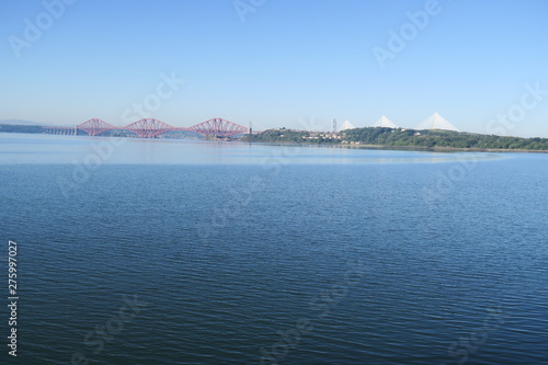 The river Forth from Dalgety Bay with Forth Rail bridge © Kate