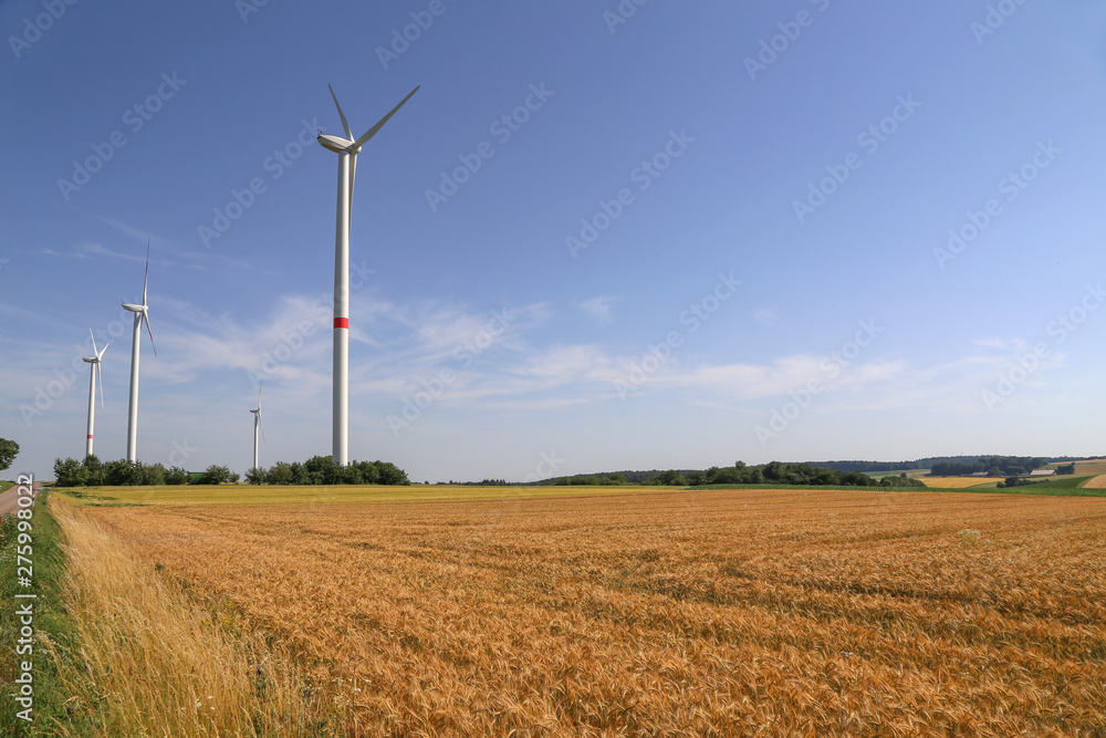 Wind engines in the fields in Germany Wind engines in the fields in Germany