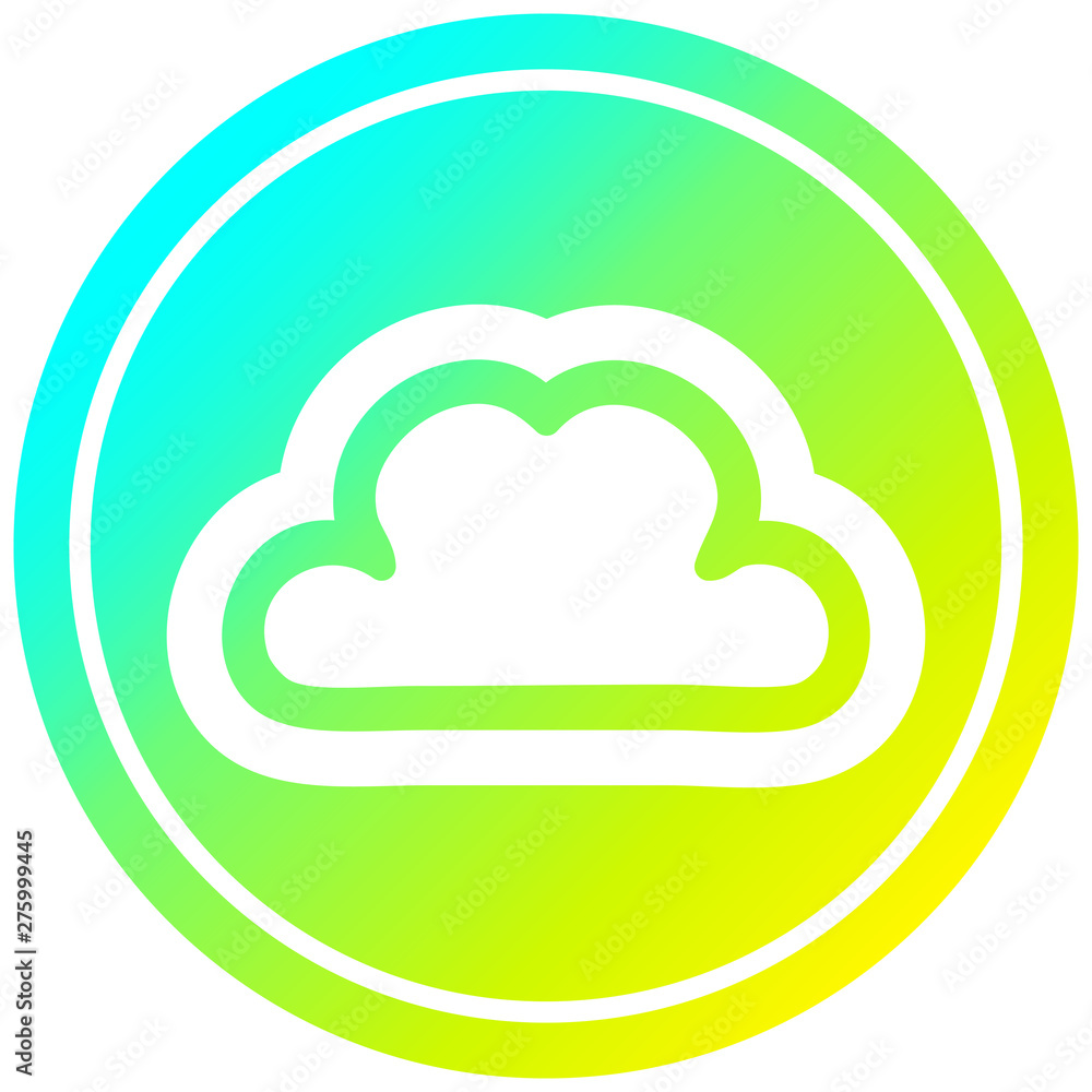 simple cloud circular in cold gradient spectrum simple cloud circular in cold gradient spectrum