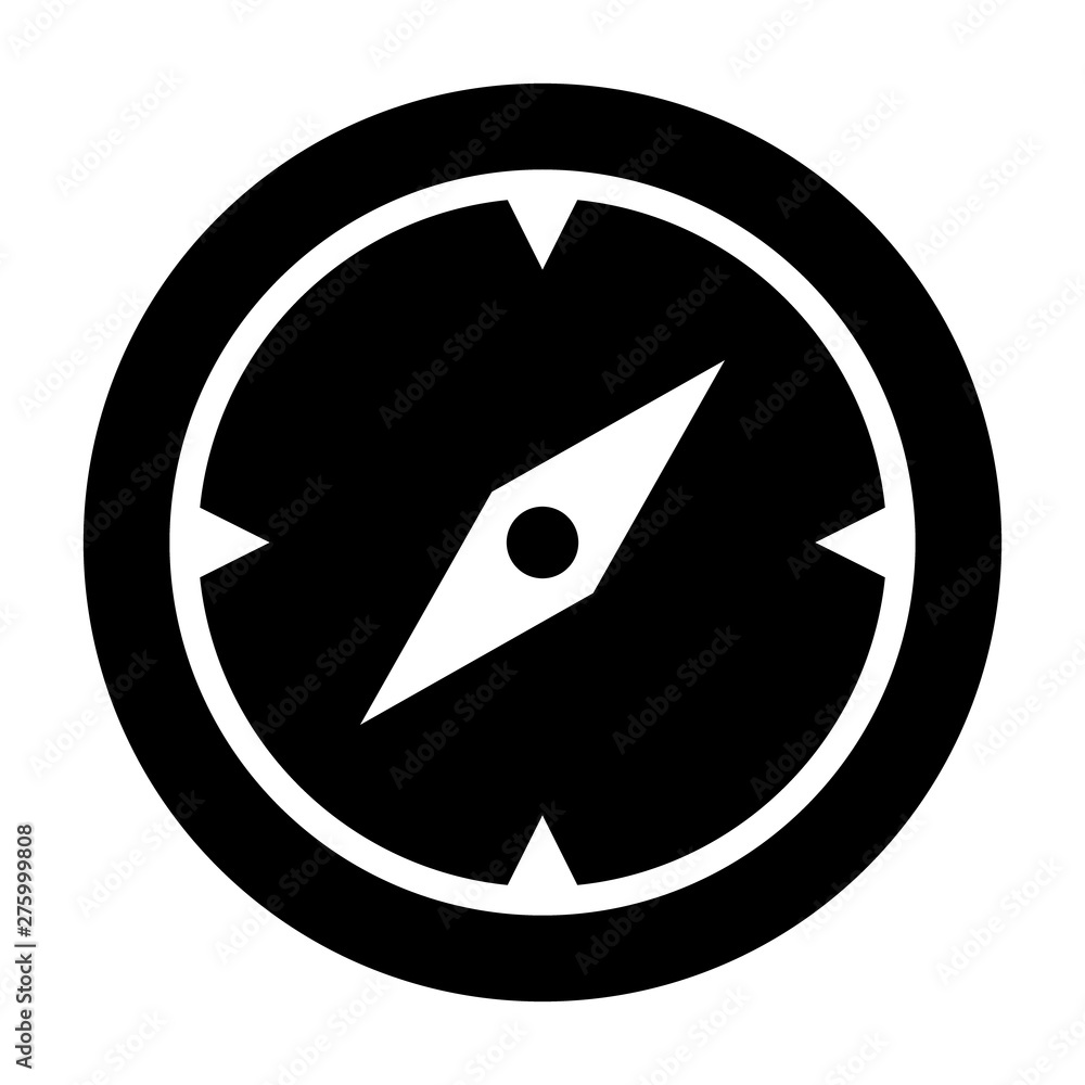 Discovery, compass or navigation flat vector icon for navigational apps and website