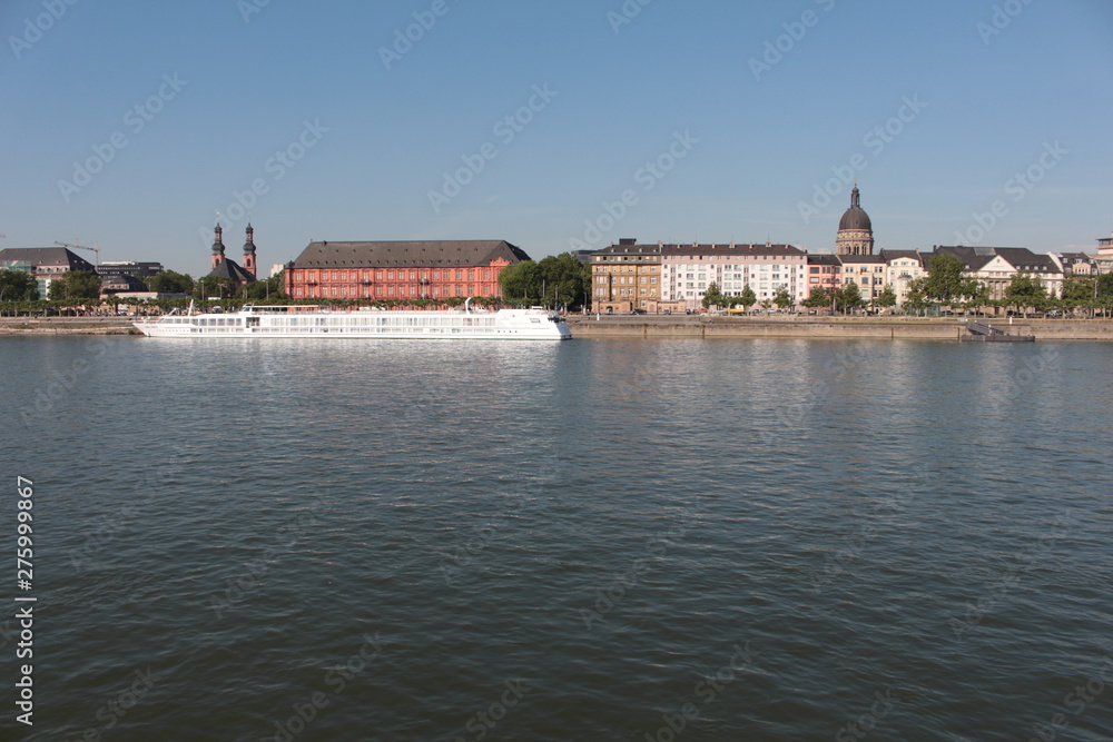 View on the Mainz from the Rhine river