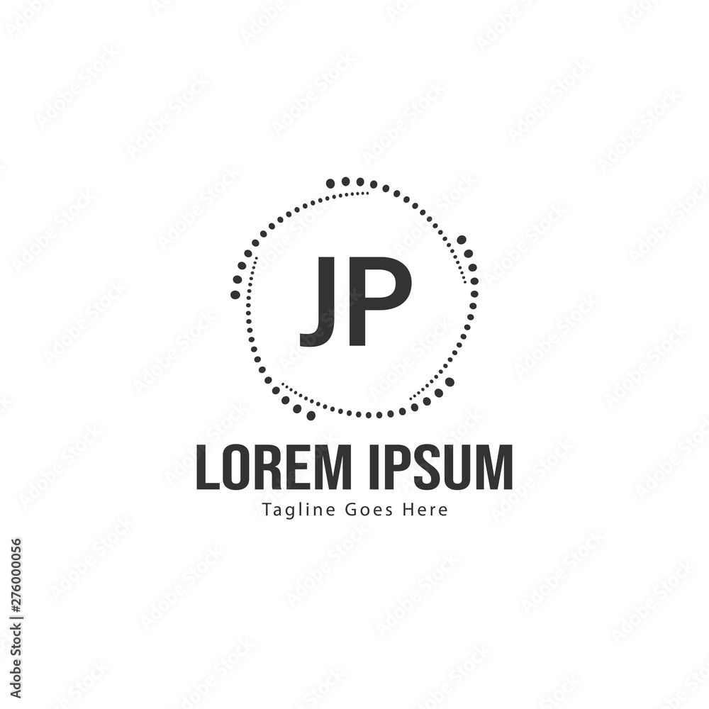 Initial JP logo template with modern frame. Minimalist JP letter logo vector illustration Initial JP logo template with modern frame. Minimalist JP letter logo vector illustration