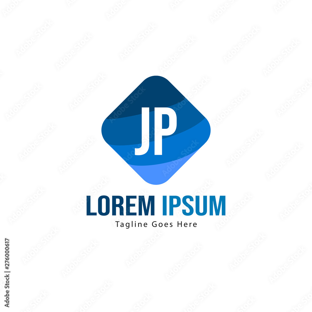 Initial JP logo template with modern frame. Minimalist JP letter logo vector illustration Initial JP logo template with modern frame. Minimalist JP letter logo vector illustration