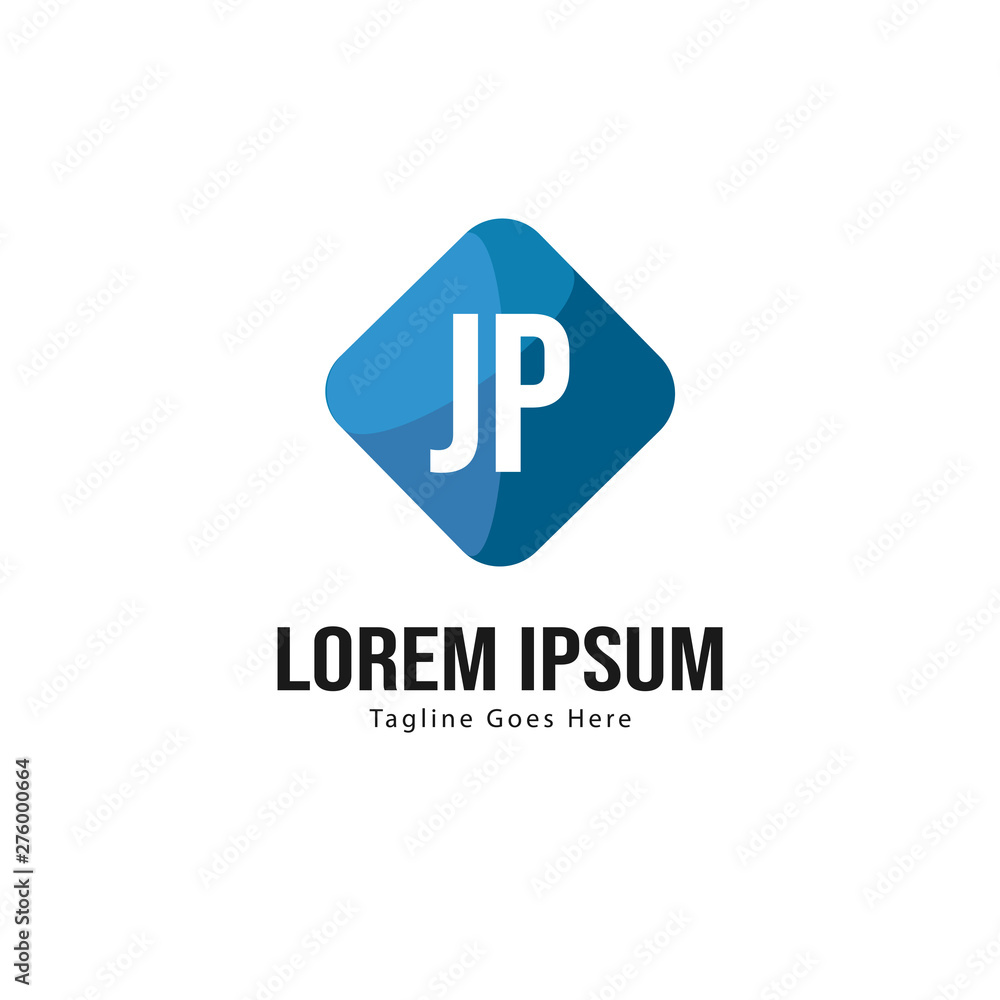Initial JP logo template with modern frame. Minimalist JP letter logo vector illustration Initial JP logo template with modern frame. Minimalist JP letter logo vector illustration