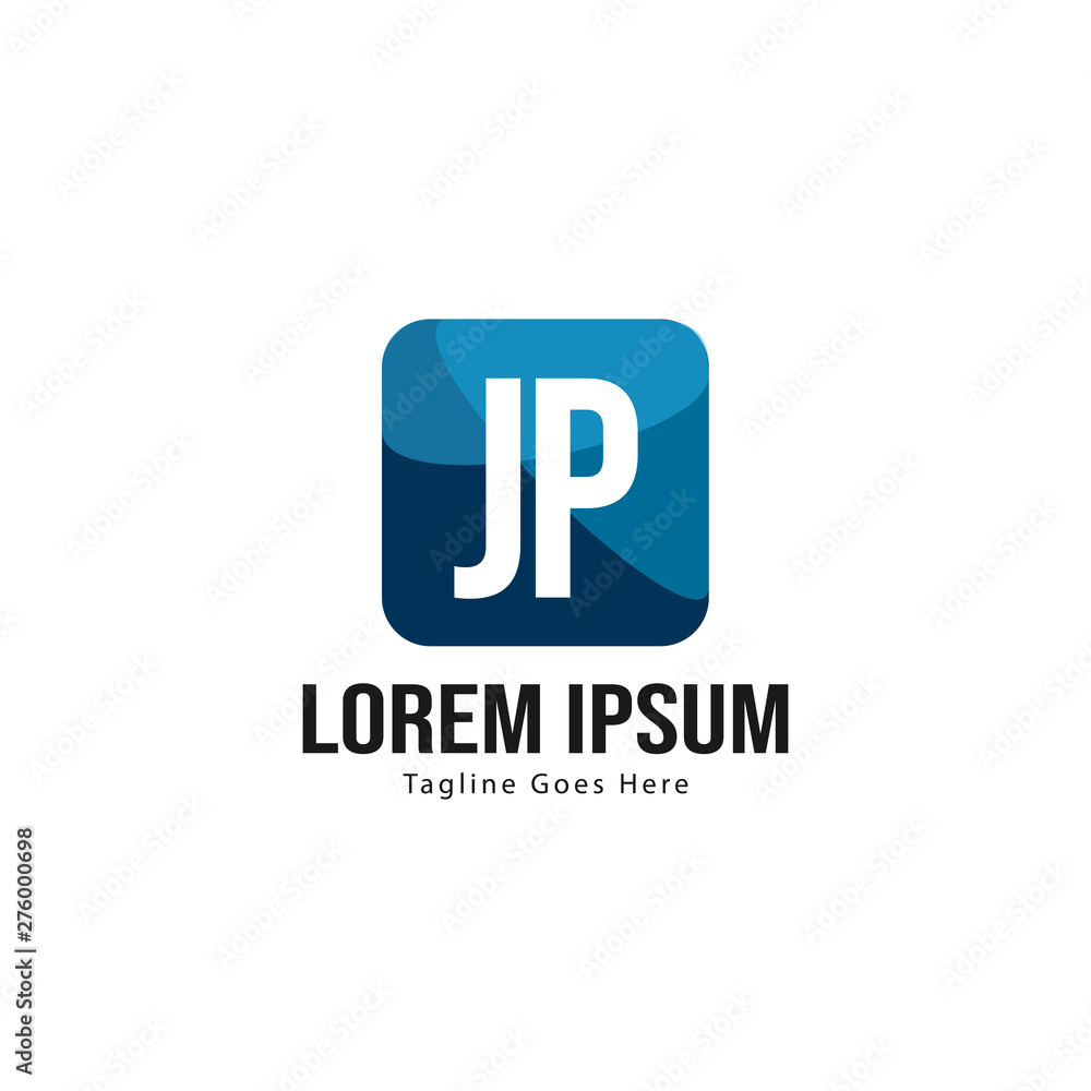 Initial JP logo template with modern frame. Minimalist JP letter logo vector illustration Initial JP logo template with modern frame. Minimalist JP letter logo vector illustration