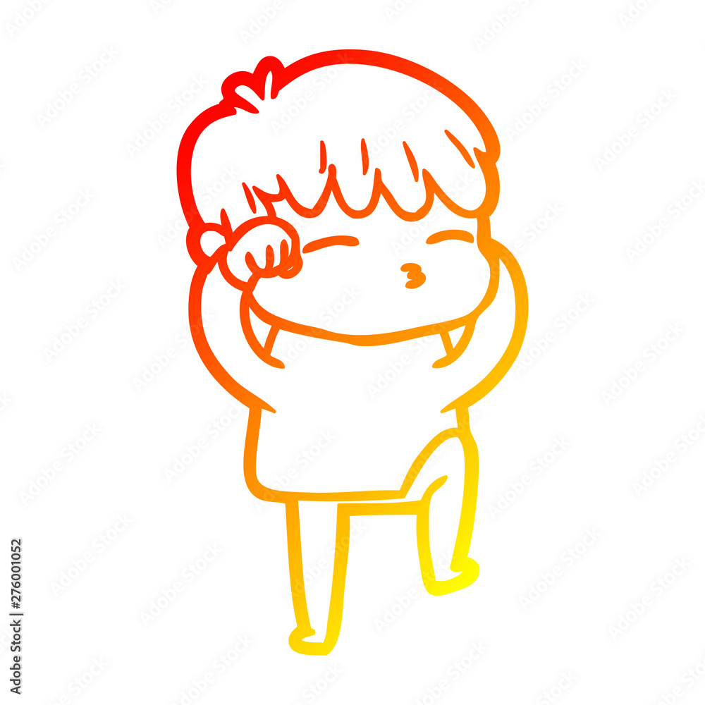 warm gradient line drawing cartoon curious boy warm gradient line drawing cartoon curious boy
