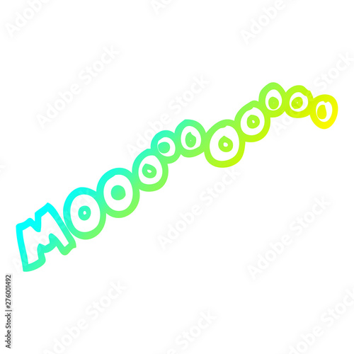 cold gradient line drawing cartoon moo noise