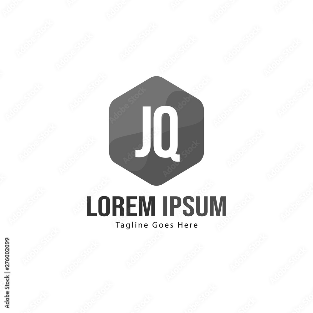 Initial JQ logo template with modern frame. Minimalist JQ letter logo vector illustration Initial JQ logo template with modern frame. Minimalist JQ letter logo vector illustration