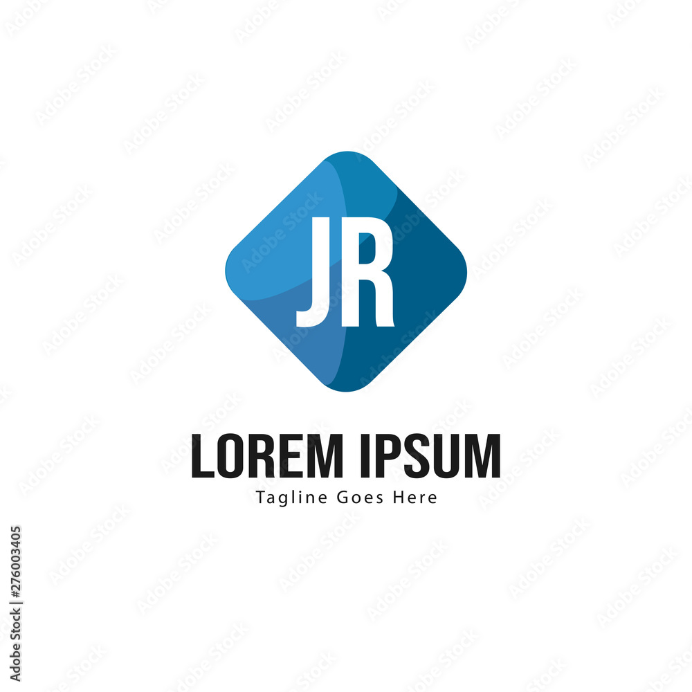 Initial JR logo template with modern frame. Minimalist JR letter logo vector illustration Initial JR logo template with modern frame. Minimalist JR letter logo vector illustration
