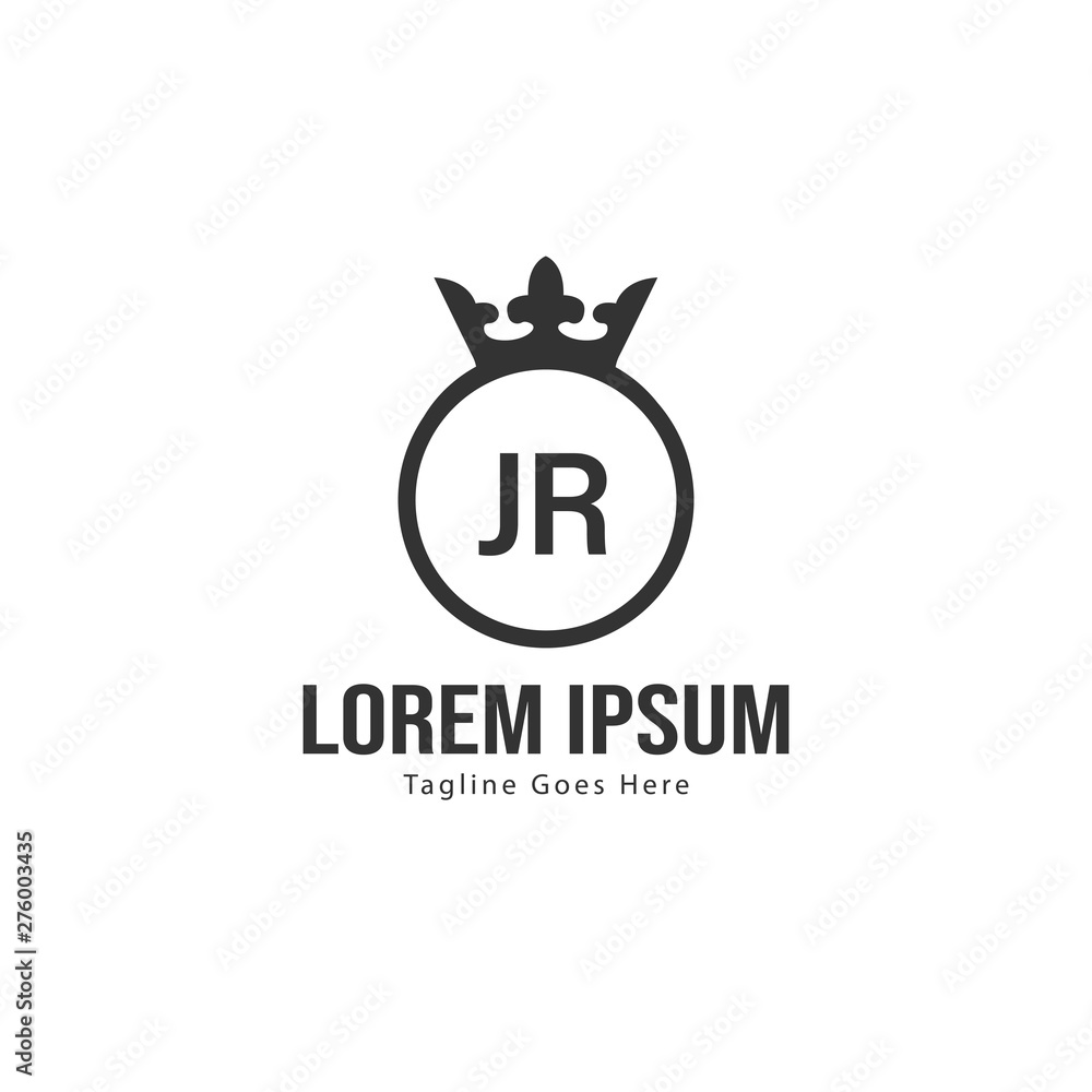 Initial JR logo template with modern frame. Minimalist JR letter logo vector illustration Initial JR logo template with modern frame. Minimalist JR letter logo vector illustration