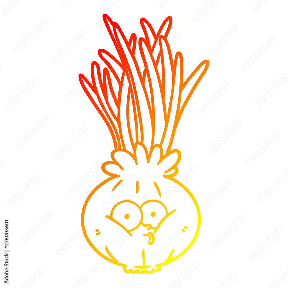 warm gradient line drawing cartoon onion warm gradient line drawing cartoon onion