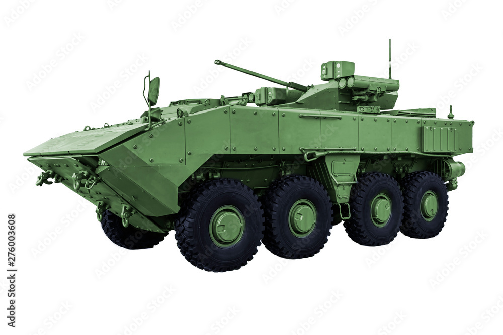 Armored personnel carrier on a white background. Armored personnel carrier on a white background.