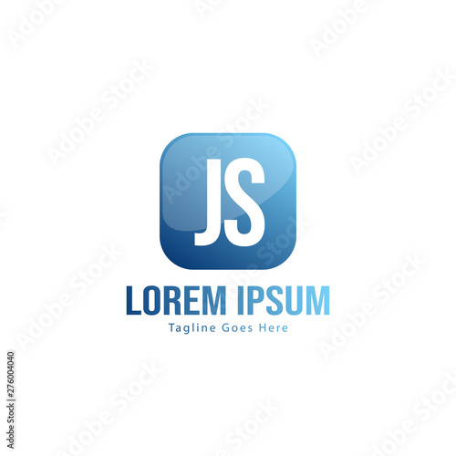 Wallpaper Mural Initial JS logo template with modern frame. Minimalist JS letter logo vector illustration Torontodigital.ca