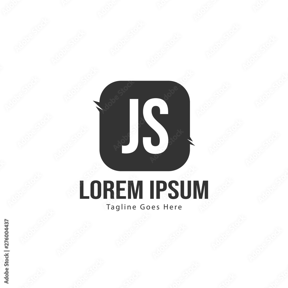 Initial JS logo template with modern frame. Minimalist JS letter logo vector illustration Initial JS logo template with modern frame. Minimalist JS letter logo vector illustration