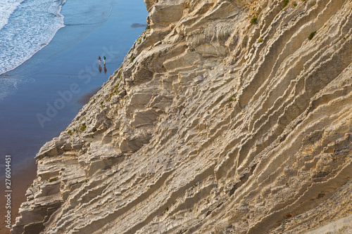 Flysch, Zumaia beach, Zumaia, Gipuzkoa, The Basque Country,  The Bay of Byscay, Spain, Europe photo