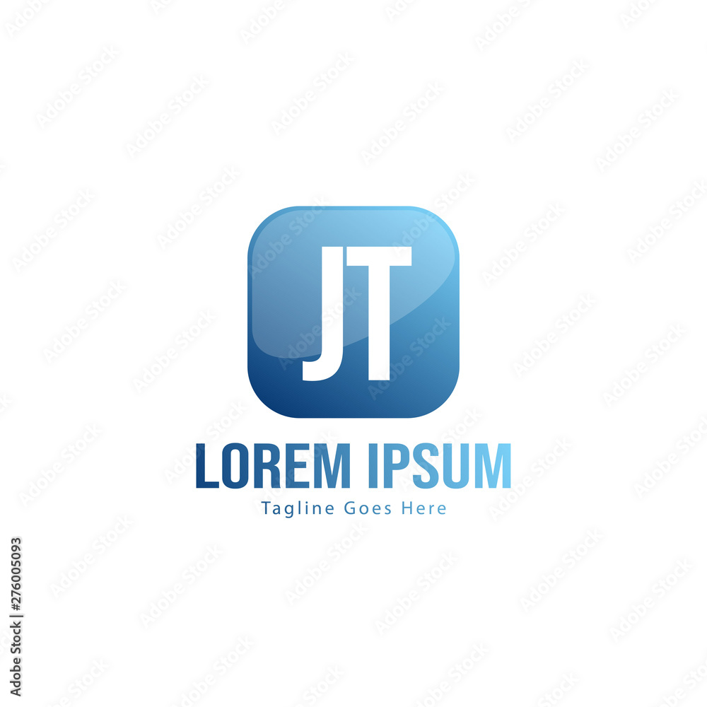Initial JT logo template with modern frame. Minimalist JT letter logo vector illustration Initial JT logo template with modern frame. Minimalist JT letter logo vector illustration