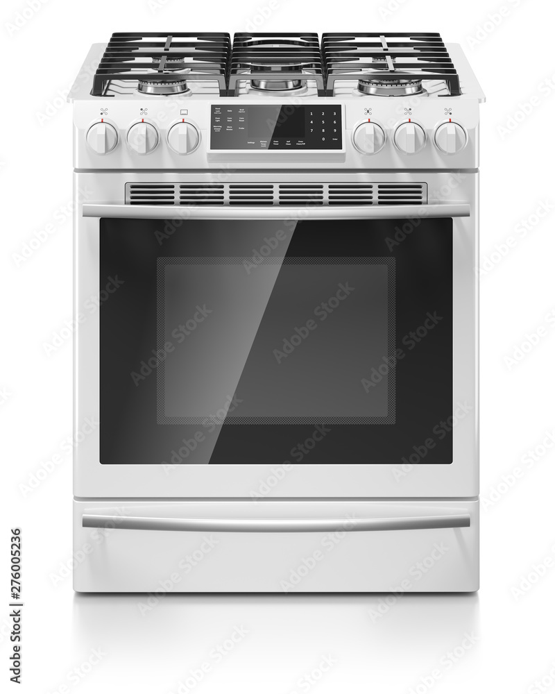 Fototapeta premium Kitchen gas stove. Front view