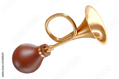 Antique brass air horn for car 3d